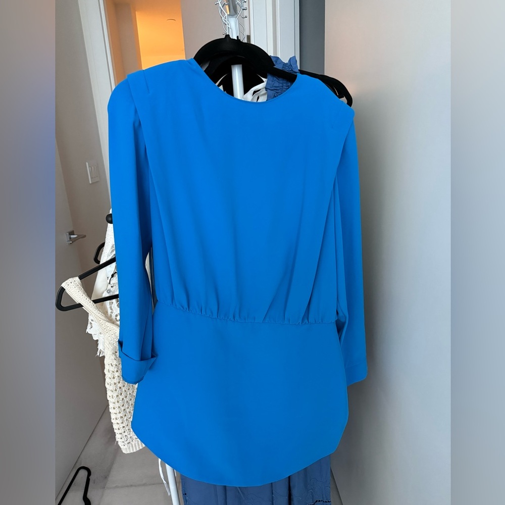 Amanda Uprichard shoulder pad Long Sleeve Dress